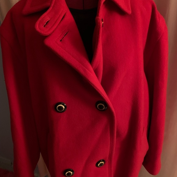 Raffinati vintage Virgin wool red winter coat - Picture 3 of 13